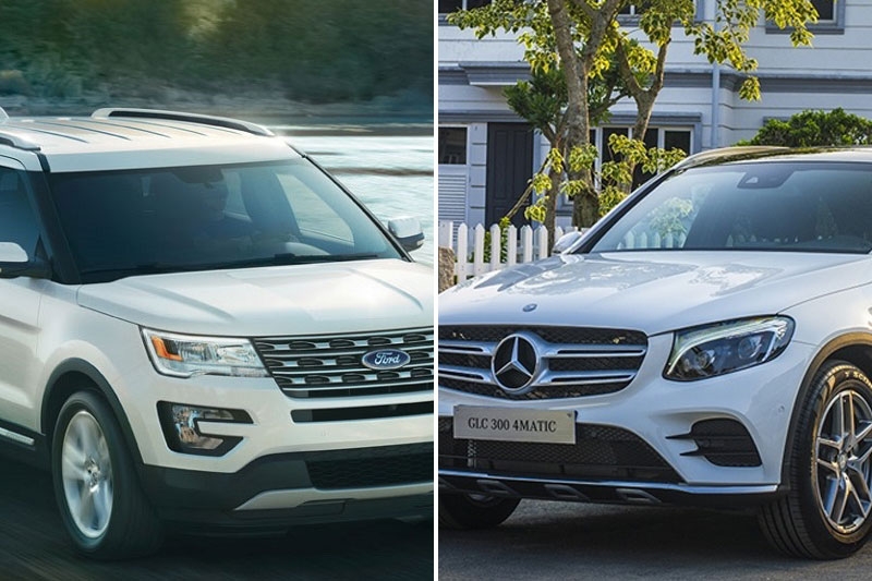 So sánh Ford Explorer và Mercedes GLC 300