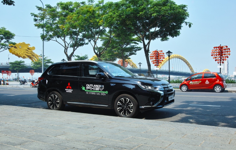 mitsubishi tang xe dien cho tp da nang