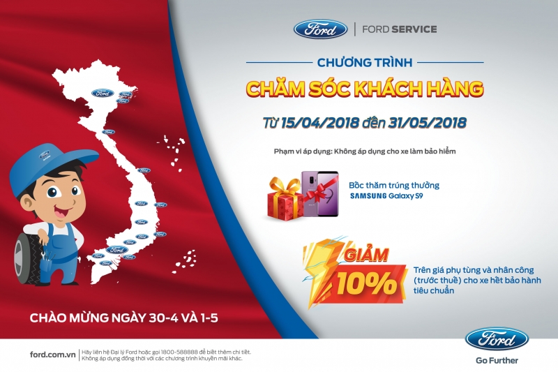 Ford Việt Nam mở rộng dịch vụ trước nghỉ lễ ford viet nam mo rong dich vu truoc nghi le