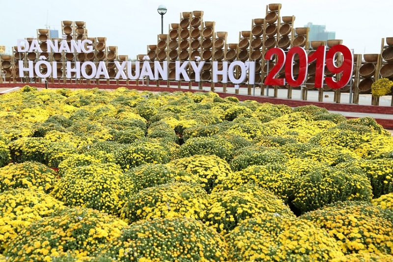 Tết Kỷ Hợi, Đà Nẵng rực rỡ với đường hoa độc nhất bên sông Hàn