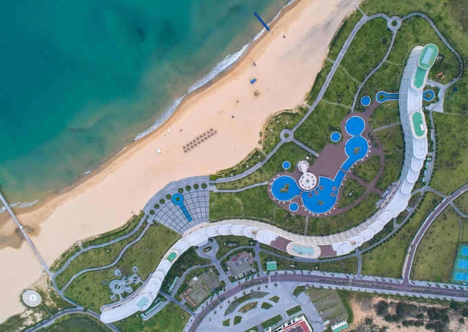 quy nhon xanh biec nhin tu tren cao