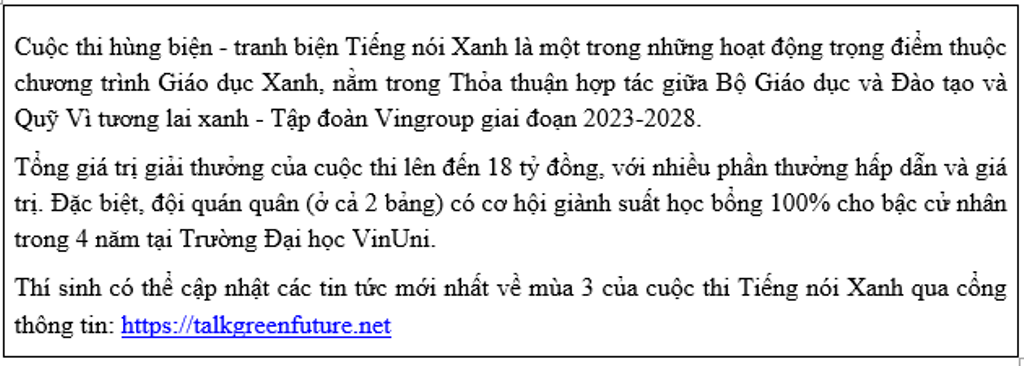 Nữ sinh sở hữu gần 500.000 followers trên Tiktok ghi tên vào chung kết Tiếng nói Xanh