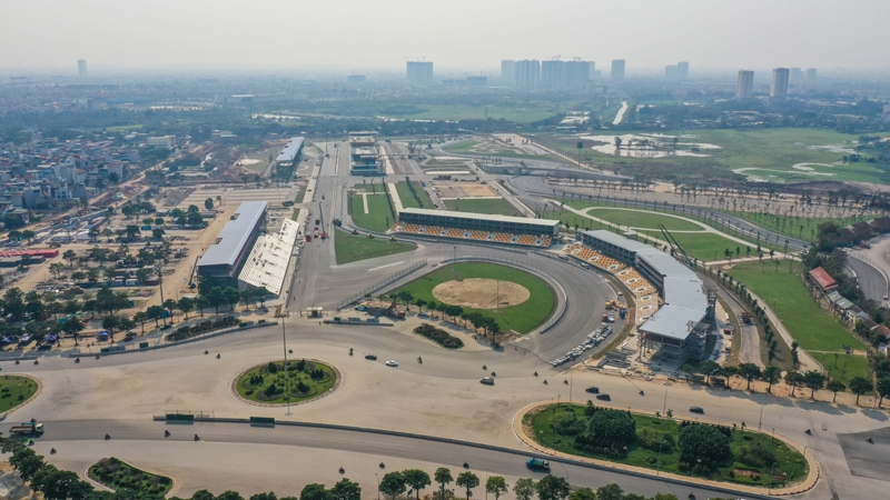Hoàn thành đường đua F1 tại Hà Nội sau gần 1 năm thi công