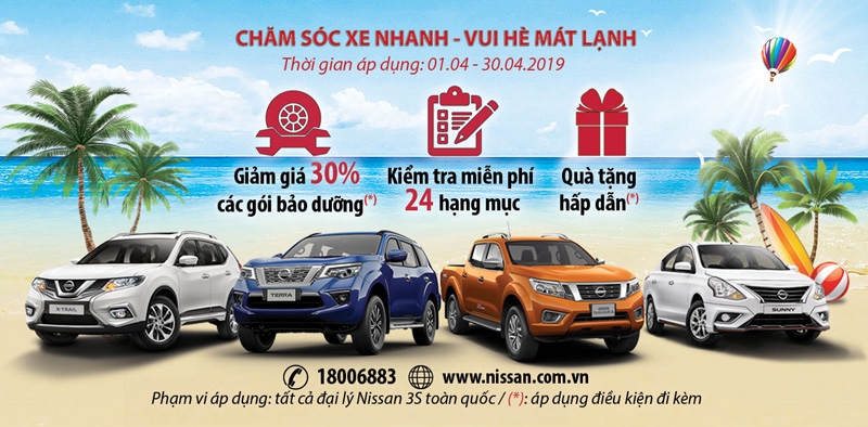 gia xe nissan thang 42019 uu dai 30 goi bao duong tieu chuan