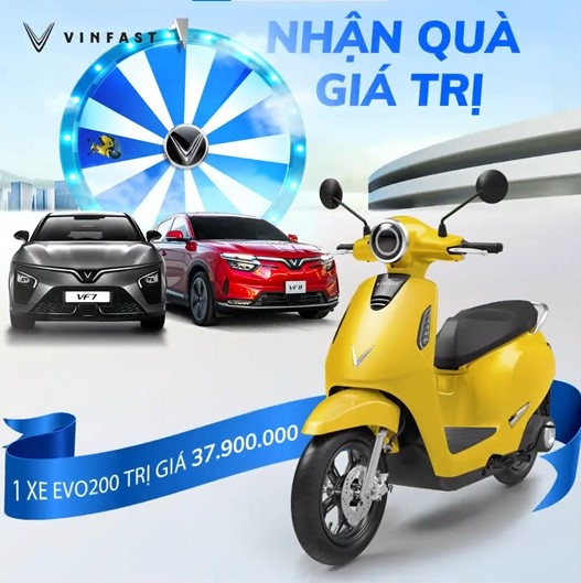 Cơ hội nhận xe máy VinFast Evo200 cho khách “chốt” ô tô điện VinFast trong tháng 5