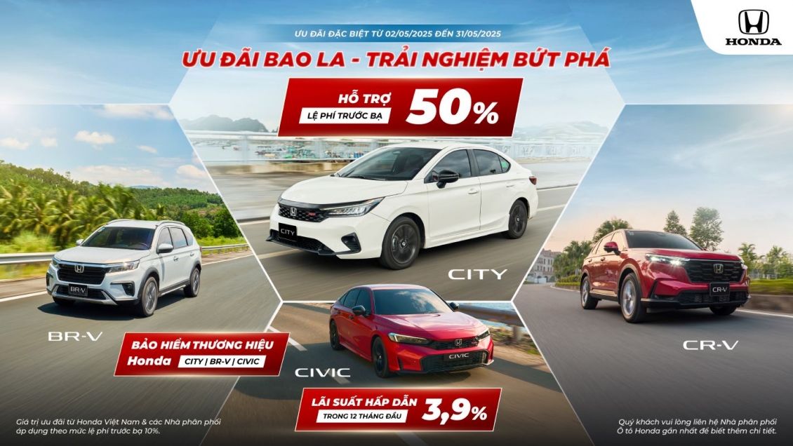 Honda Việt Nam tri ân khách hàng bằng loạt ưu đãi hấp dẫn trong tháng 5
