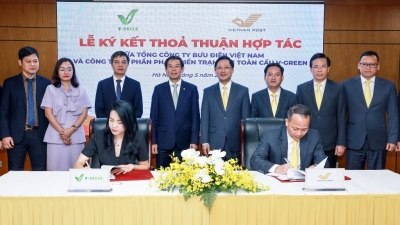 V-Green hợp tác Vietnam Post triển khai hơn 16.000 tủ đổi pin và 2.000 trụ sạc xe điện trên toàn quốc