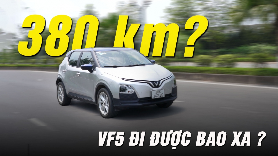 Video test VinFast VF5 sạc đầy chạy được bao xa?