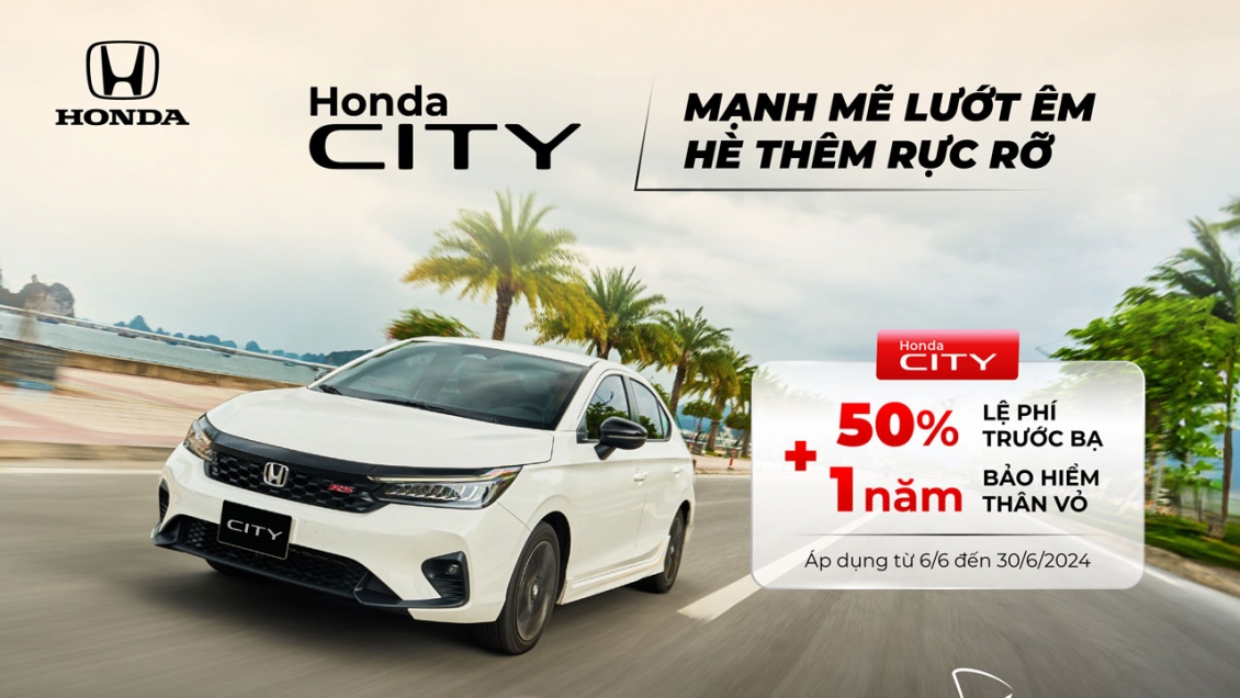 Honda CR-V, City và Accord nhận ưu đãi lớn trong tháng 6