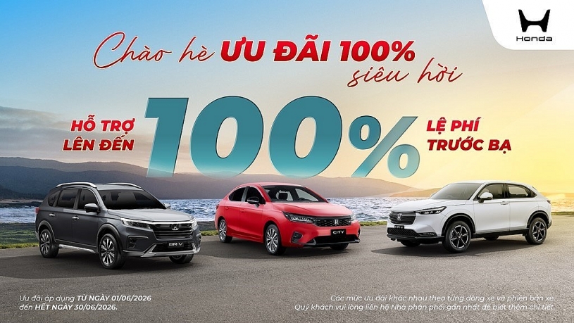 Loạt xe Honda được ưu đãi mạnh trong tháng 6/2026 Loạt xe Honda được ưu đãi mạnh trong tháng 6/2026