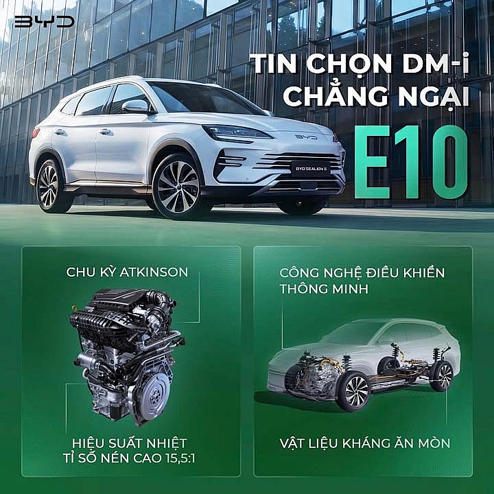 BYD xác nhận công nghệ DM-i Super Hybrid tương thích hoàn toàn với xăng sinh học E10 tại Việt Nam