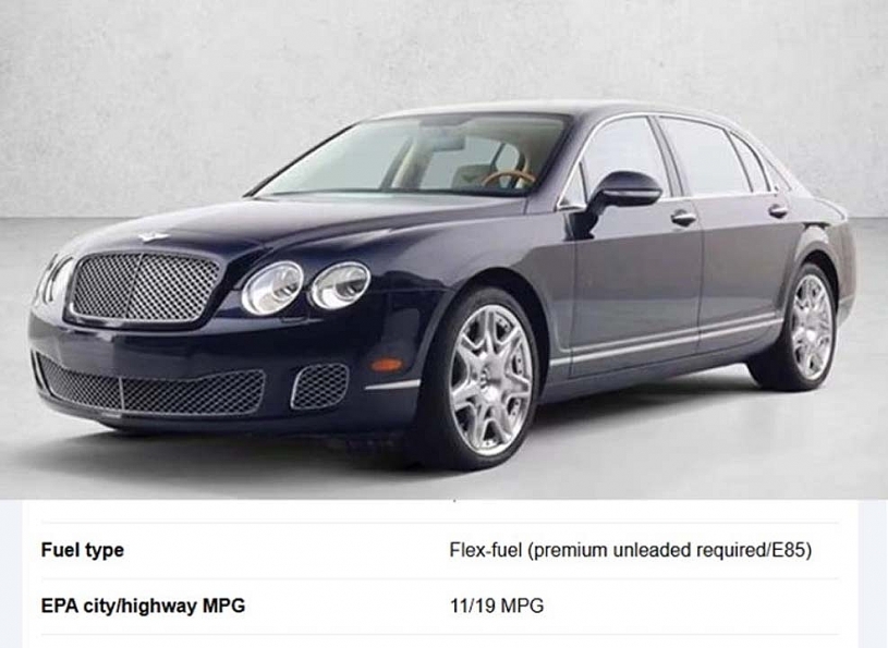 Xe siêu sang Bentley đời 2011 dùng xăng E85 Xe siêu sang Bentley đời 2011 dùng xăng E85