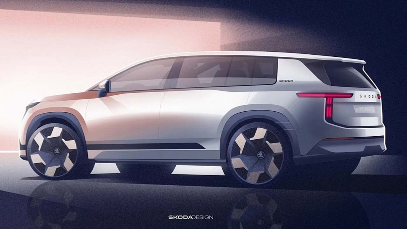Xem trước thiết kế xe điện 7 chỗ của Skoda Xem trước thiết kế xe điện 7 chỗ của Skoda