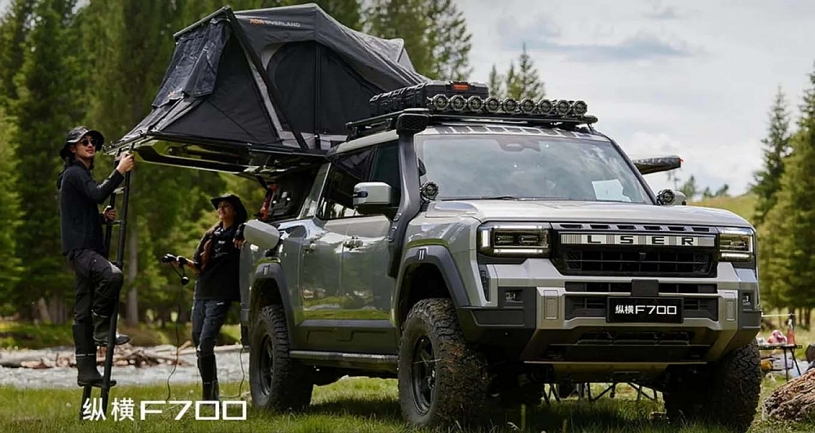 Tân binh bán tải Jetour F700 ra mắt: Ngoại hình Land Cruiser, sức mạnh hybrid đáng gờm