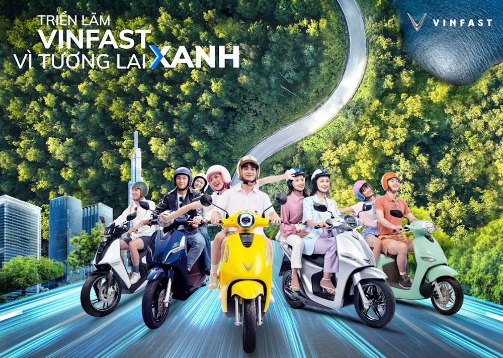 Trải nghiệm công nghệ trên xe máy điện tại triển lãm “VinFast – Vì tương lai xanh”