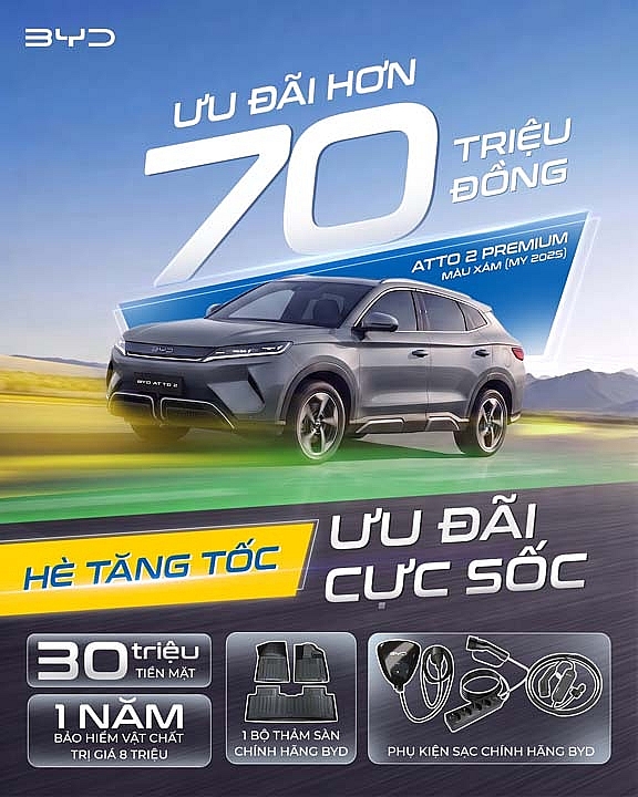 BYD Việt Nam tung chương trình ưu đãi mùa hè.