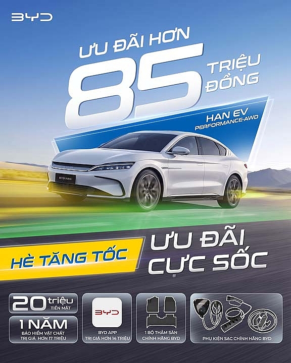 BYD Việt Nam tung chương trình ưu đãi mùa hè.