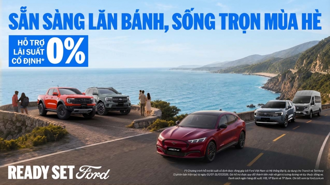 Ford hỗ trợ lãi suất 0%, bảo hành 5 năm và nhiều đặc quyền cho khách hàng trong tháng 7