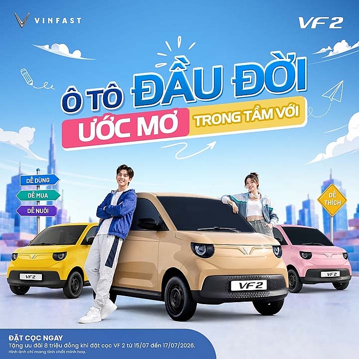 VinFast VF 2 chính thức mở cọc - ưu đãi 8 triệu đồng trong 3 ngày ‘Vàng’