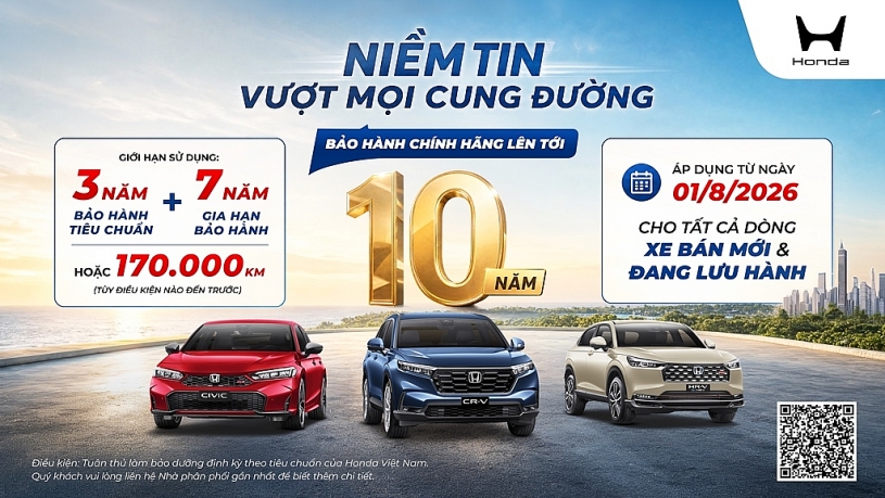 Honda Việt Nam lập đỉnh hậu mãi mới với chính sách bảo hành ô tô 10 năm