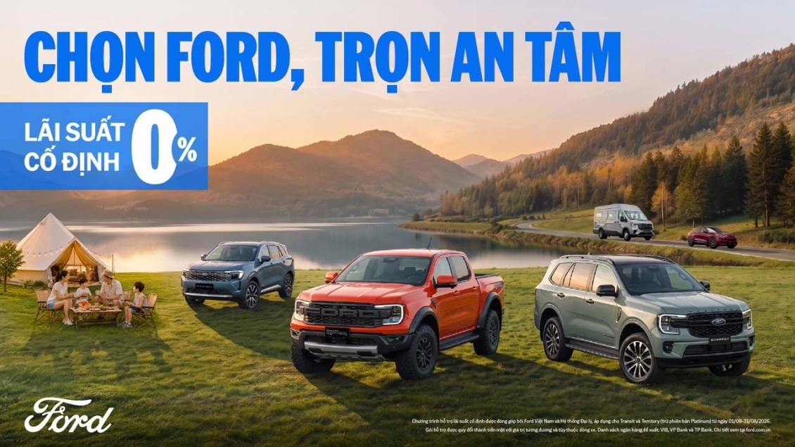 "Chọn Ford, Trọn An tâm": Độc quyền bảo hành 5 năm cùng loạt ưu đãi "khủng" tháng 8
