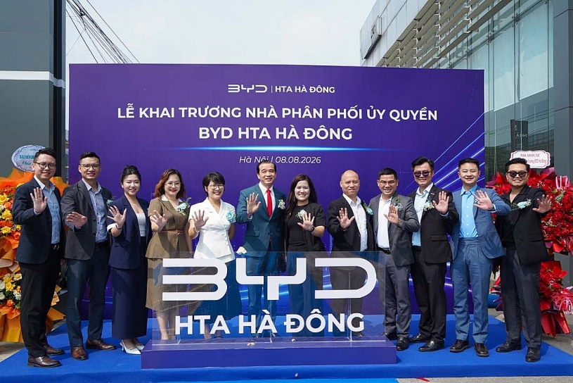 BYD tăng tốc phủ sóng Hà Nội, khai trương showroom HTA Hà Đông
