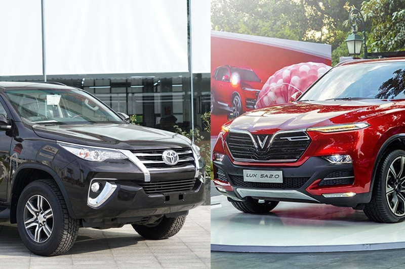 Chạm mặt VinFast Lux SA2.0, Toyota Fortuner  giảm sốc gần 100 triệu