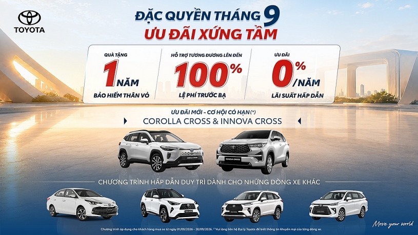 Vượt ‘vùng trũng’ tháng Ngâu, Toyota Việt Nam lập tức tung đại tiệc ưu đãi tháng 9