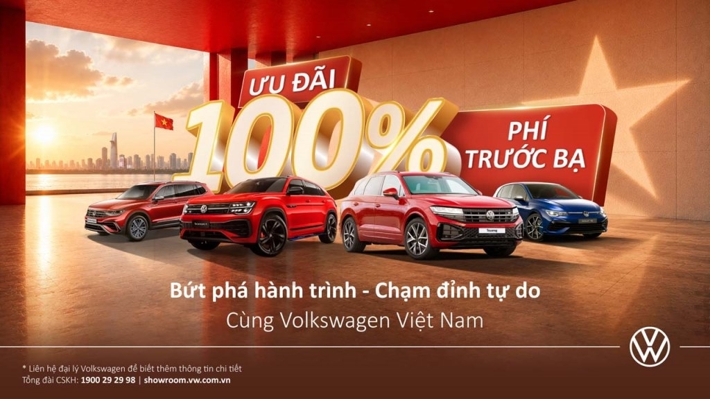 Volkswagen 'chơi lớn' tháng 9: Miễn toàn bộ 100% phí trước bạ