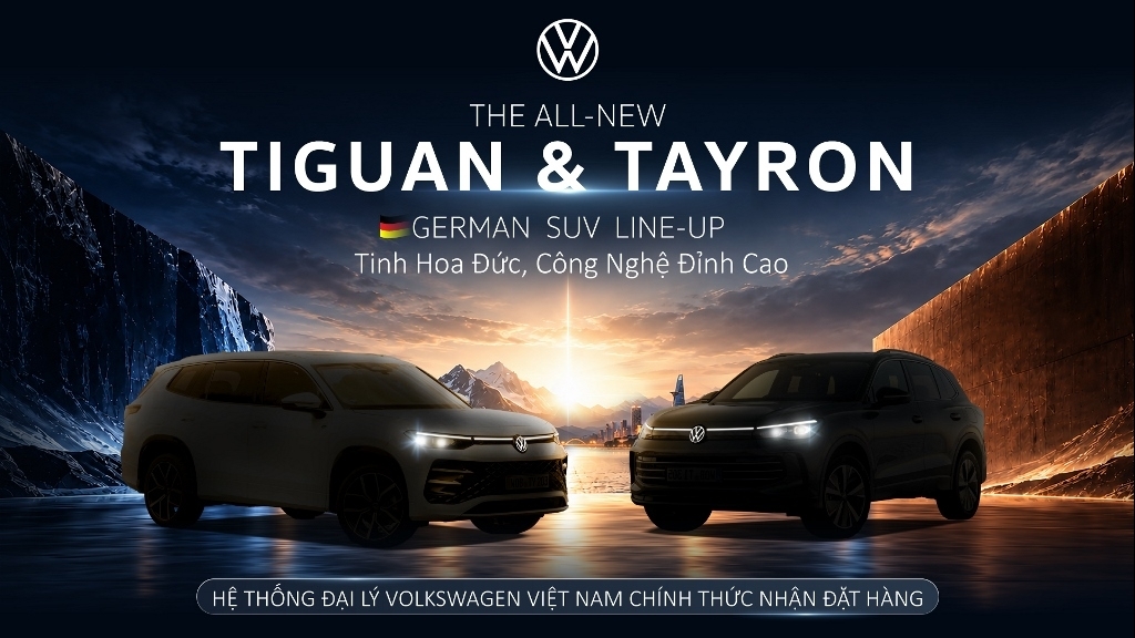 Volkswagen 'kích nổ' phân khúc SUV cận sang: Mở cọc bộ đôi Tiguan và Tayron thuần chất Đức từ 1,339 tỷ đồng