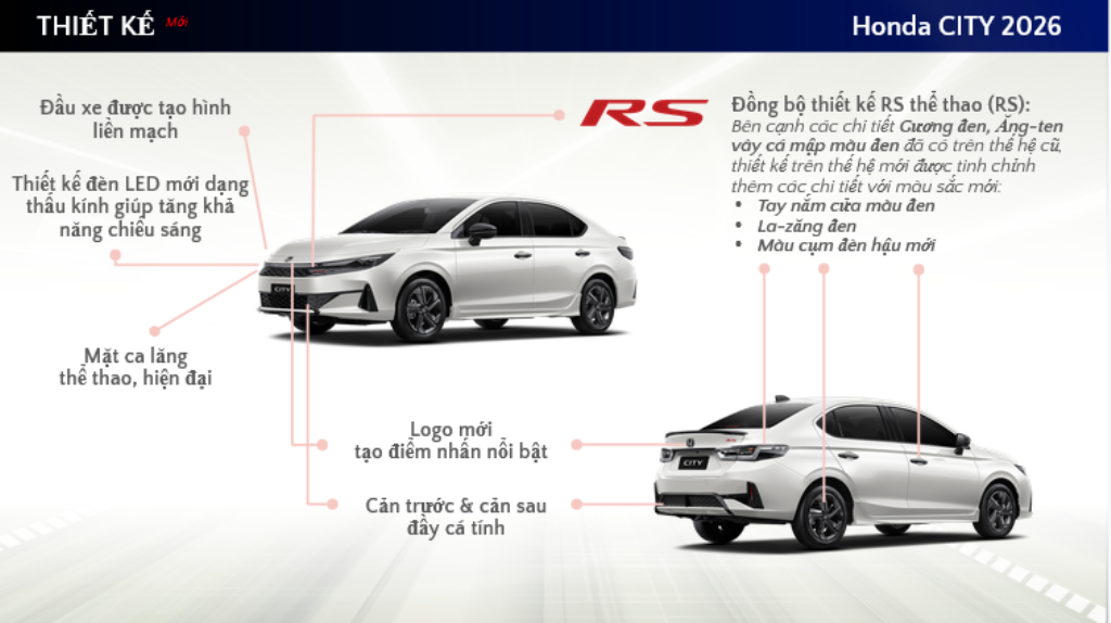 Honda City bản nâng cấp chính thức ra mắt, giá từ 539 triệu đồng
