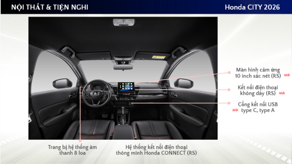 Honda City bản nâng cấp chính thức ra mắt, giá từ 539 triệu đồng