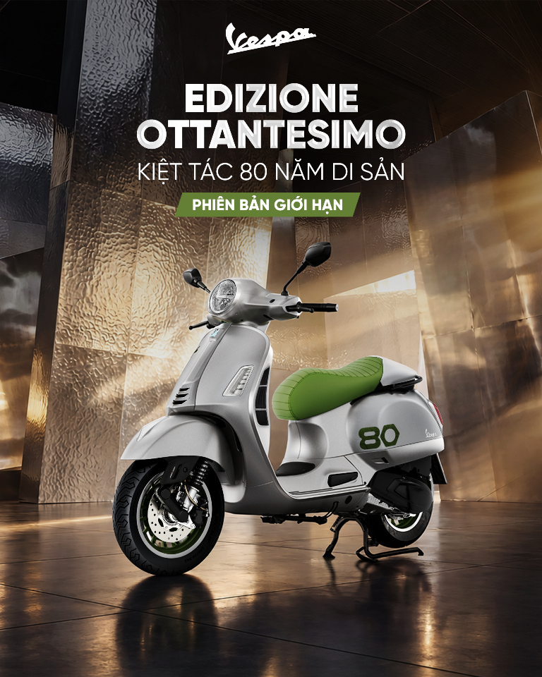 Vespa 80 năm ra mắt tại Việt Nam: Cơn sốt sở hữu đúng 4 chiếc độc bản Vespa 80 năm ra mắt tại Việt Nam: Cơn sốt sở hữu đúng 4 chiếc độc bản