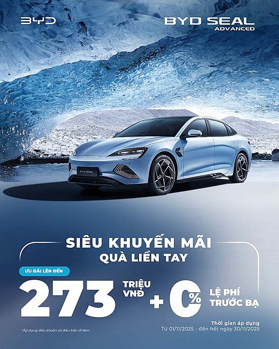 BYD Việt Nam tung ưu đãi “Siêu khuyến mãi – Quà liền tay” hấp dẫn trong tháng 11