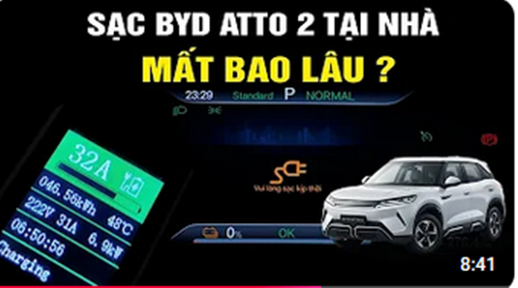 Vì sao BYD Atto 2 không giới hạn dòng sạc ?