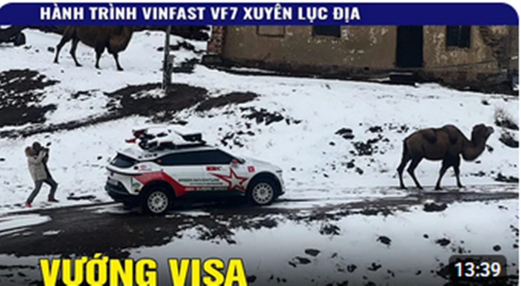 Video hành trình lái VinFast VF7 xuyên lục địa: Tạm dừng để xin Visa