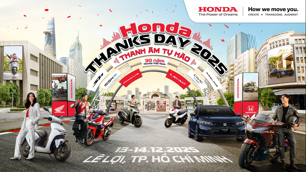Honda Thanks Day 2025 sắp diễn ra tại TP.HCM