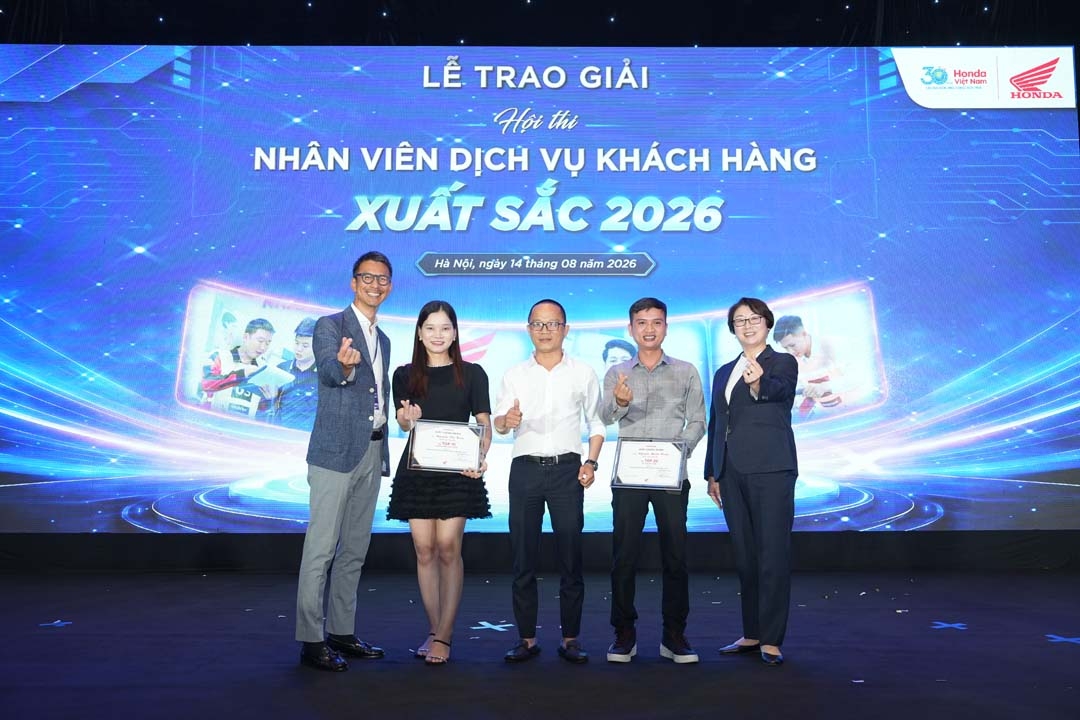 Honda Việt Nam vinh danh những tài năng dịch vụ khách hàng xuất sắc 2026 Honda Việt Nam vinh danh những tài năng dịch vụ khách hàng xuất sắc 2026